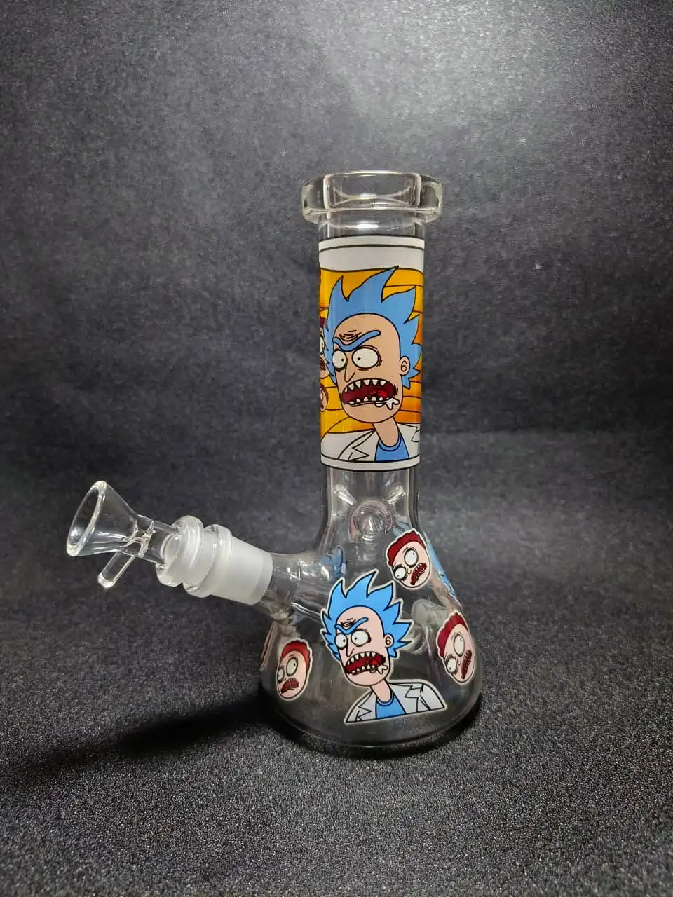 Rick and Morty 8-Inch Glow Portal Beaker Glass Bong - Image 4