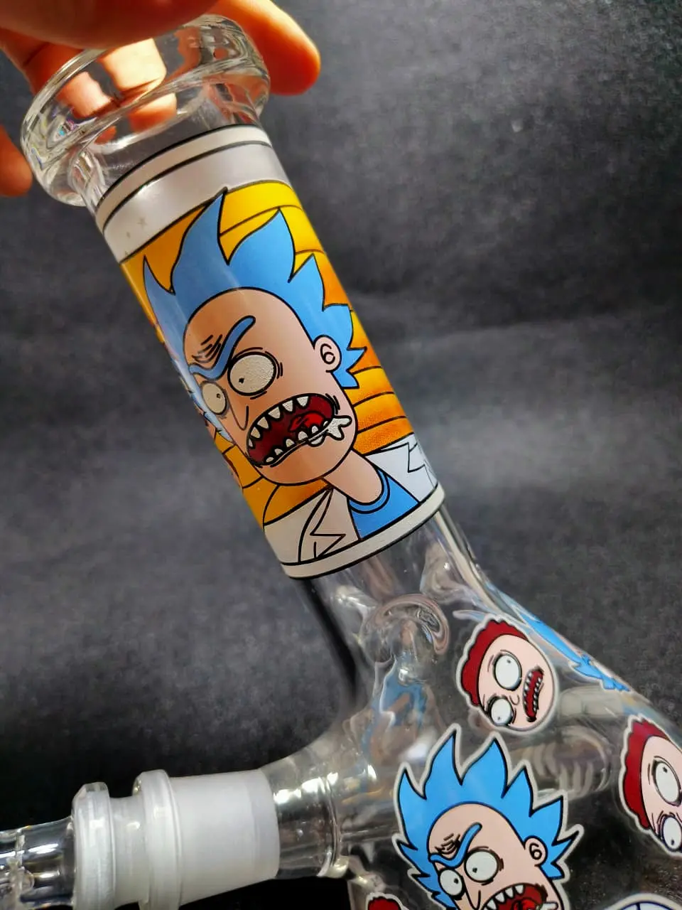 Rick and Morty 8-Inch Glow Portal Beaker Glass Bong - Image 5