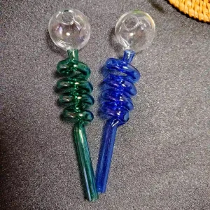 5.5-Inch Spiral Elegance Borosilicate Glass Burner Pipe