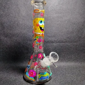 10 Inch SpongeBob SquarePants Inspired Borosilicate Glass Beaker Bong