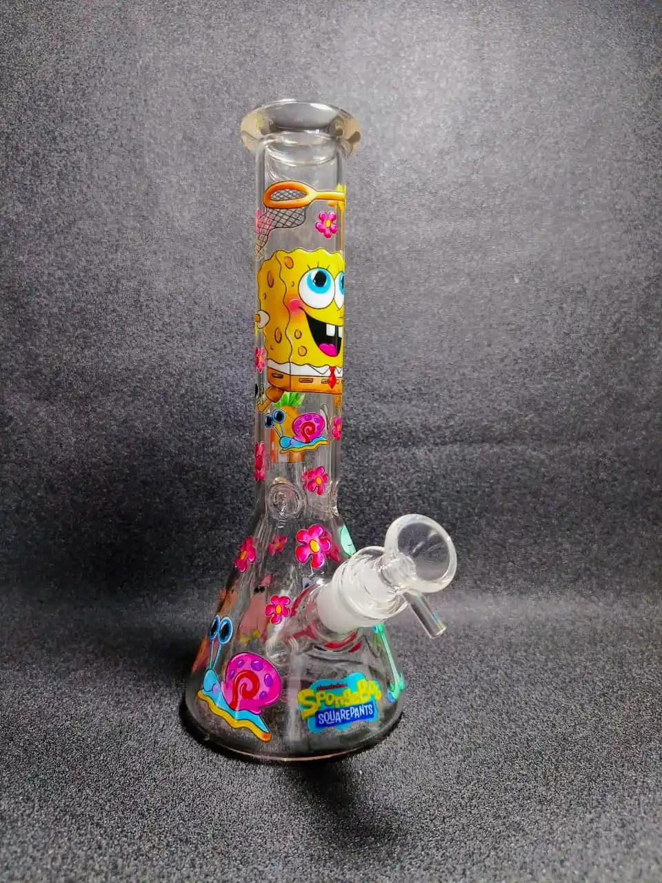10 Inch SpongeBob SquarePants Inspired Borosilicate Glass Beaker Bong