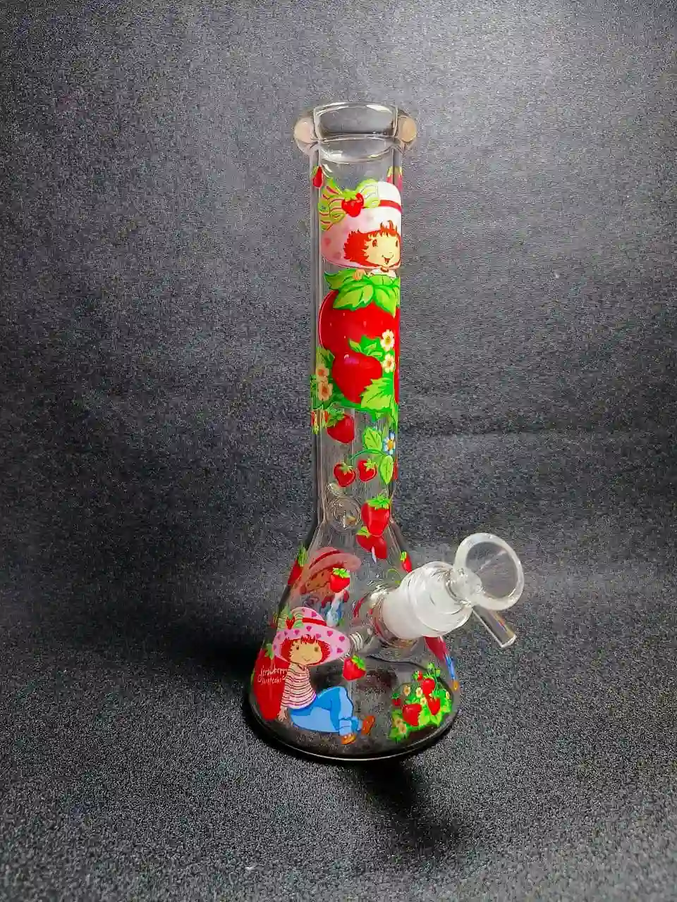 10 Inch Strawberry Shortcake Inspired Retro Garden Beaker Glass Bong