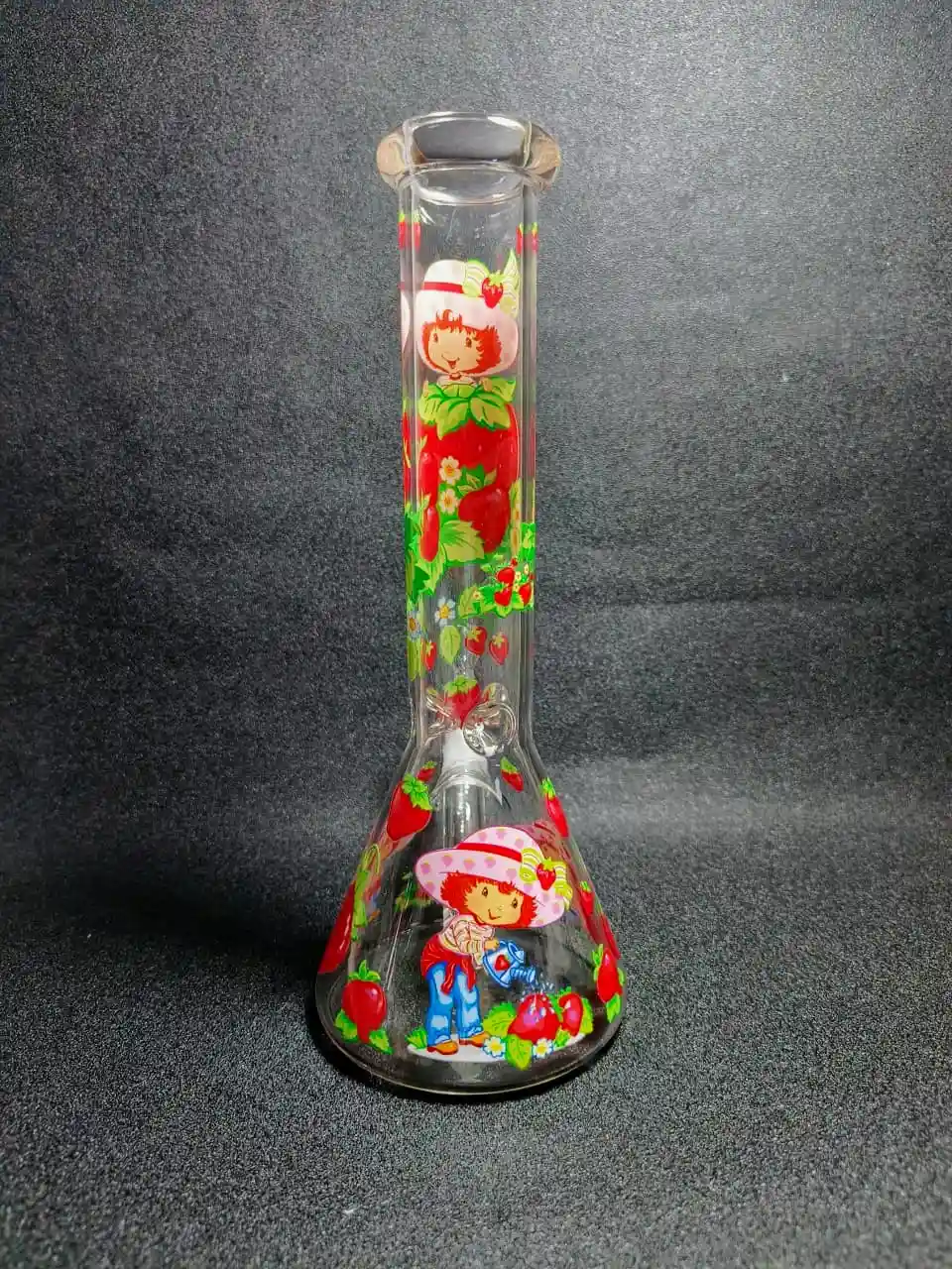 10 Inch Strawberry Shortcake Inspired Retro Garden Beaker Glass Bong - Image 3