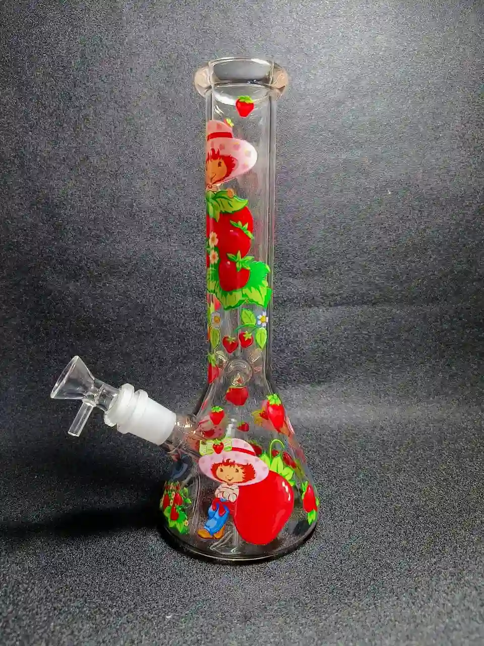 10 Inch Strawberry Shortcake Inspired Retro Garden Beaker Glass Bong - Image 4