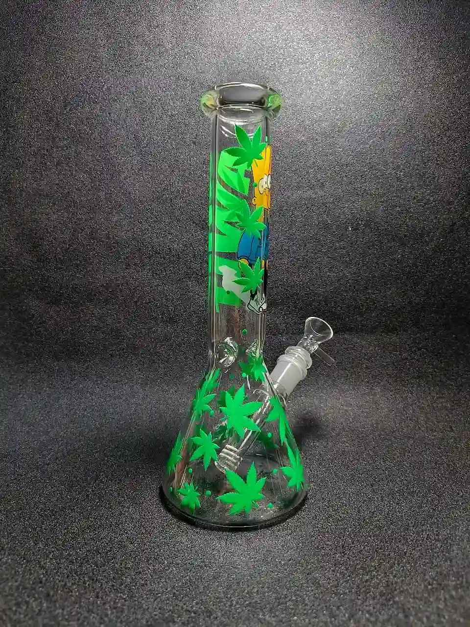 10 Inch Bart Simpson Street Leaf Beaker Glass Bong - Image 3