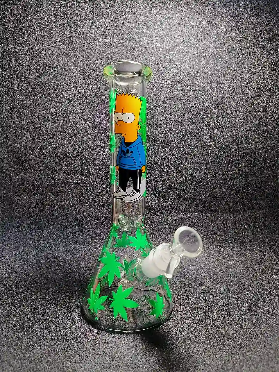 10 Inch Bart Simpson Street Leaf Beaker Glass Bong