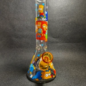 The Simpsons Couch Scene 10-Inch Beaker Glass Bong