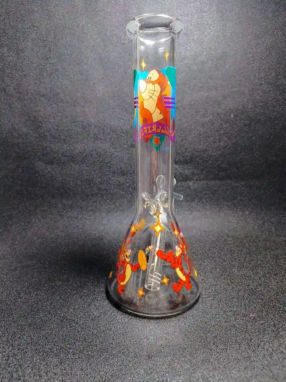 10 Inch Tigger Hundred Acre Stars Beaker Glass Bong - Image 3