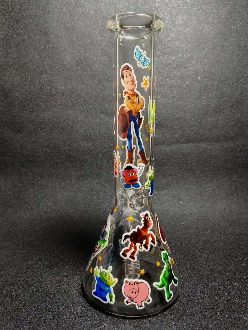 Toy Story Buzz Lightyear, Woody & Jessie 10-Inch Beaker Glass Bong - Image 2