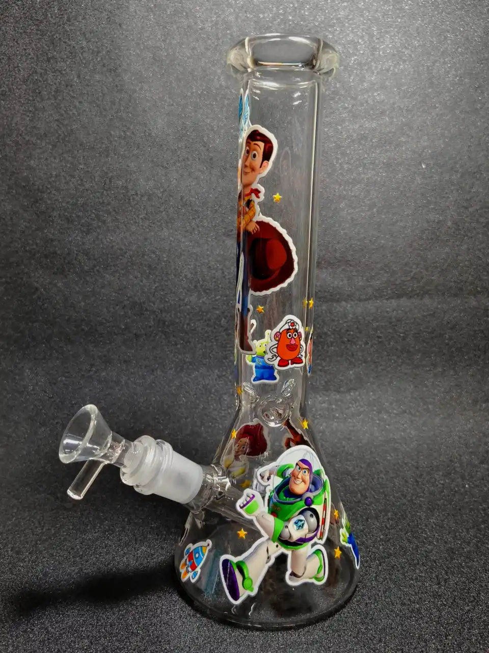 Toy Story Buzz Lightyear, Woody & Jessie 10-Inch Beaker Glass Bong - Image 3