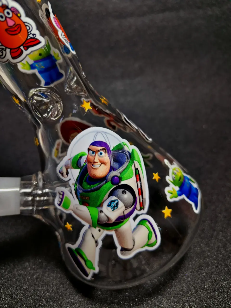 Toy Story Buzz Lightyear, Woody & Jessie 10-Inch Beaker Glass Bong - Image 6