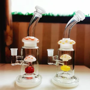 10-Inch Mushroom Borosilicate Glass Bong with Disc Perc