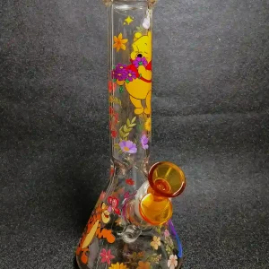 Winnie the Pooh & Tigger Flower Garden 10-Inch Beaker Glass Bong
