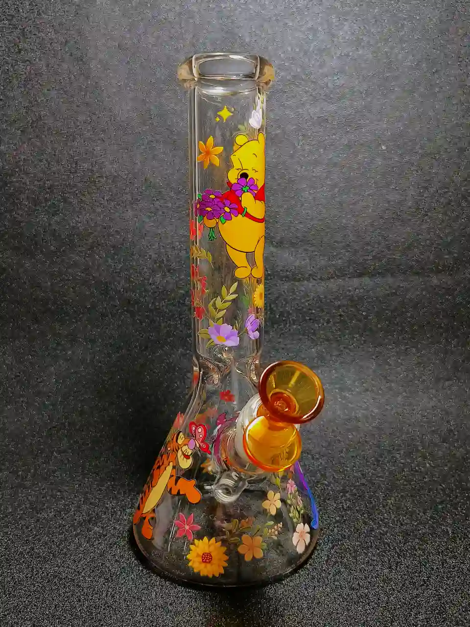 Winnie the Pooh & Tigger Flower Garden 10-Inch Beaker Glass Bong