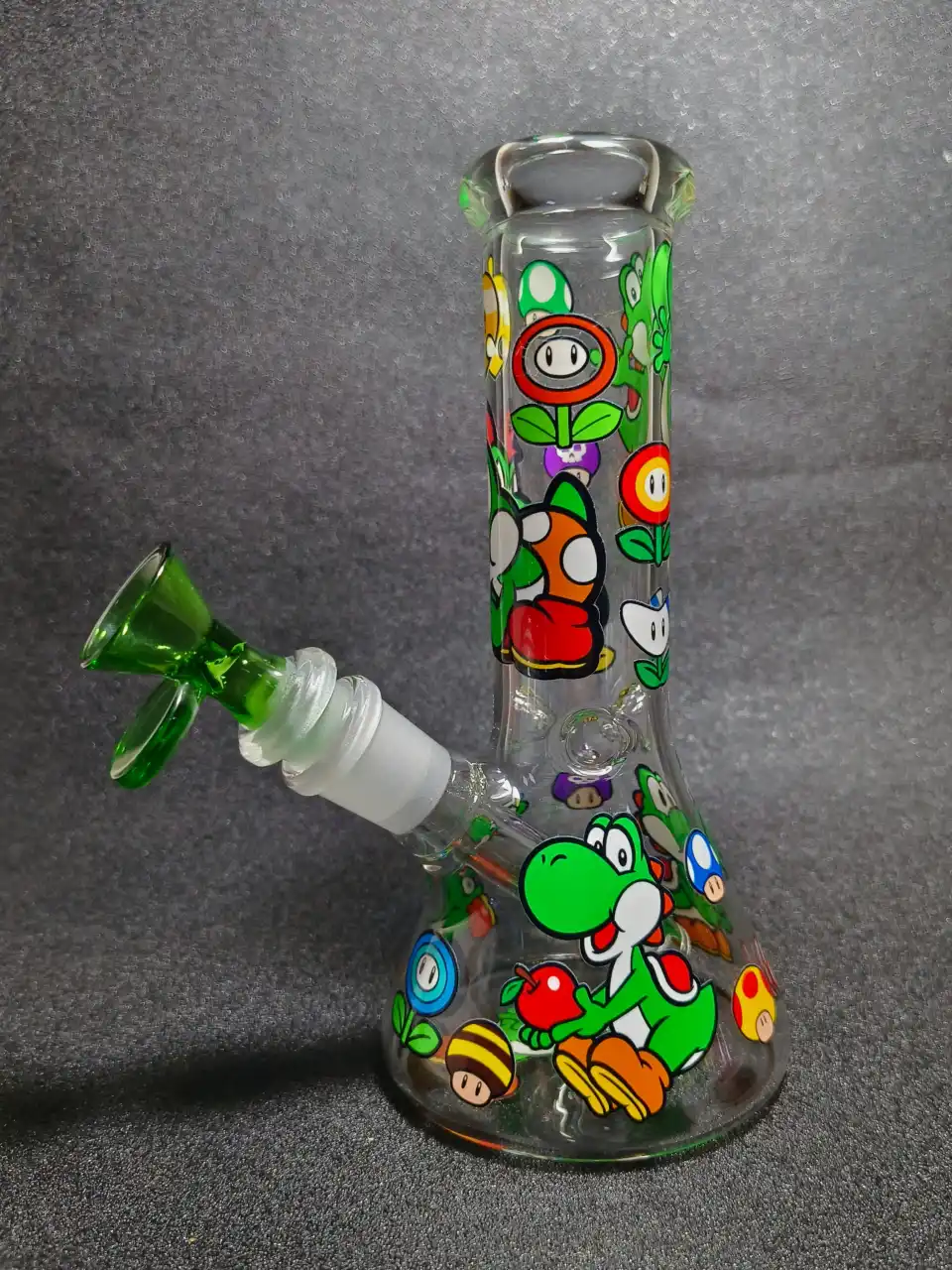 Yoshi Super Mario Adventure 8 Inch Beaker Glass Bong - Image 3