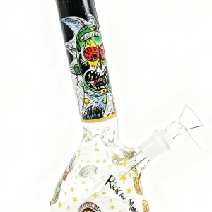 8 Inch Zombie Rick Borosilicate Glass Mini Beaker Bong