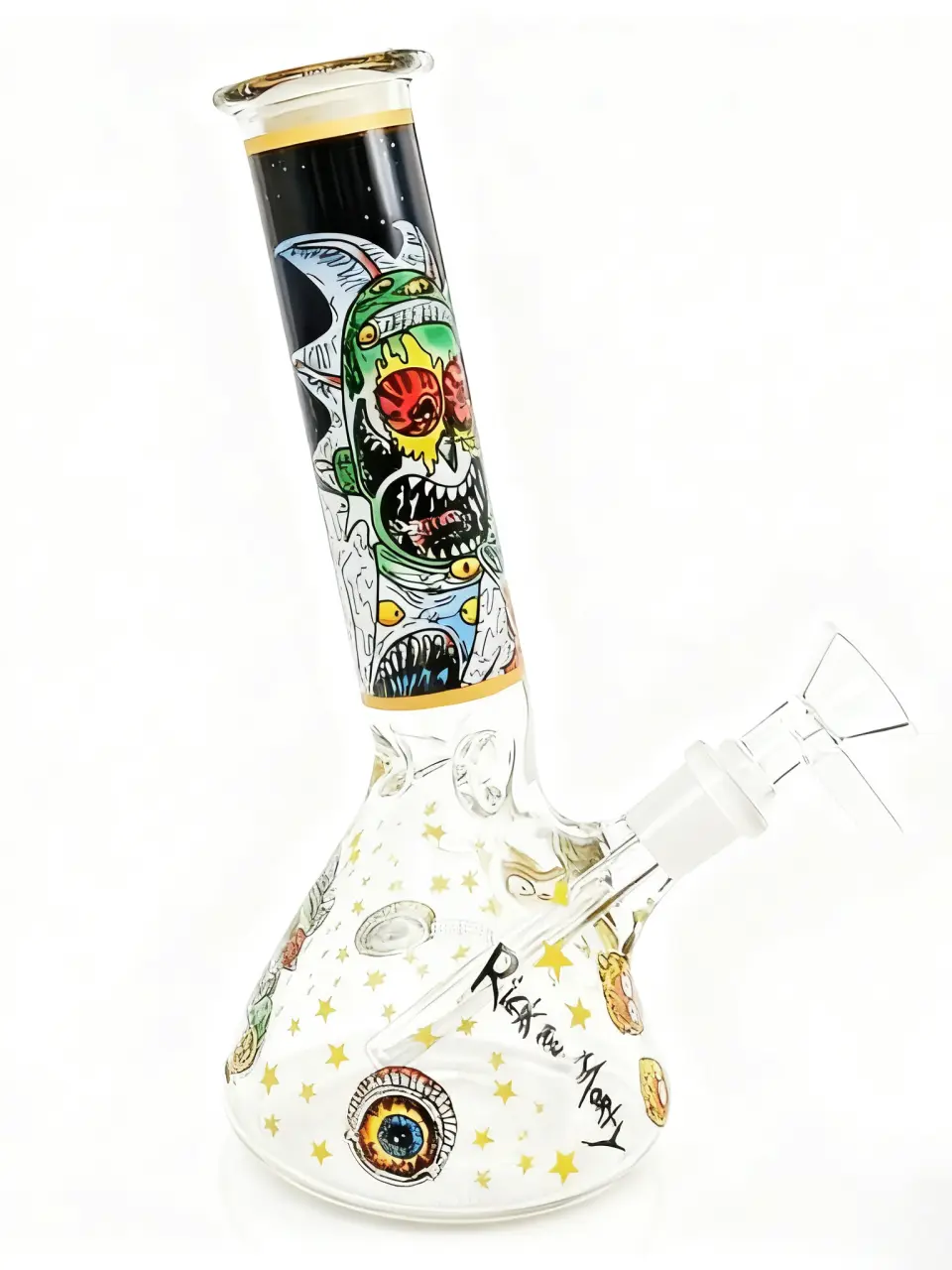 8 Inch Zombie Rick Borosilicate Glass Mini Beaker Bong